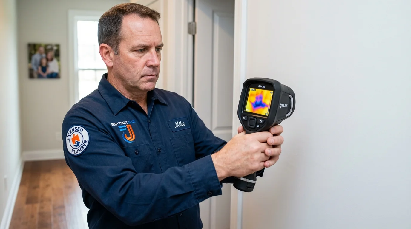 Thermal imaging leak detection by Johns Plumbing LLC in Hampden
